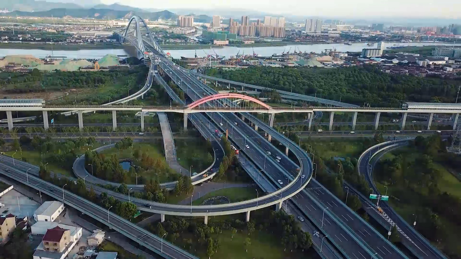 明州大橋匝道施工